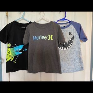 Qty 3 Boys sz 7 Hurley Shirts. Selling cause 2 sm